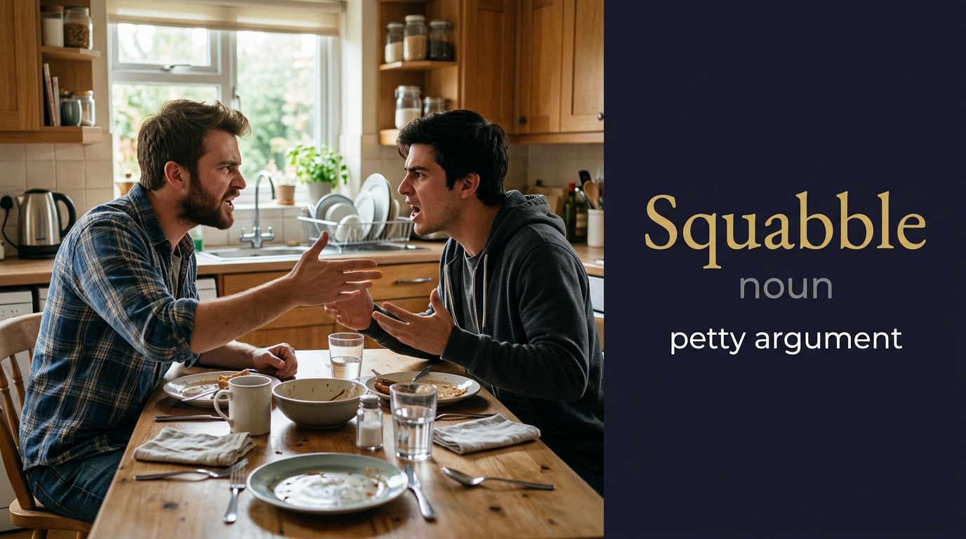 صورة توضيحية لمعنى كلمة Squabble (خلاف صغير)