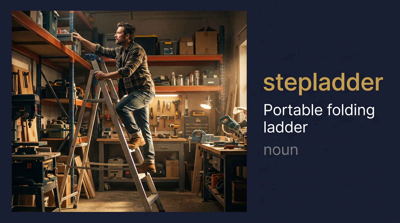 صورة توضيحية لمعنى كلمة Stepladder (سلم صغير متنقل)