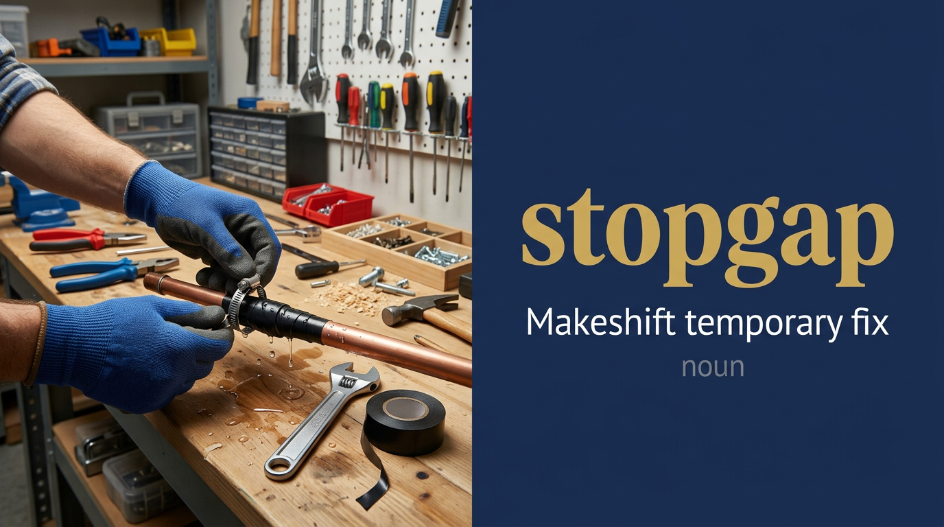 صورة توضيحية لمعنى كلمة Stopgap (حل مُؤقت)