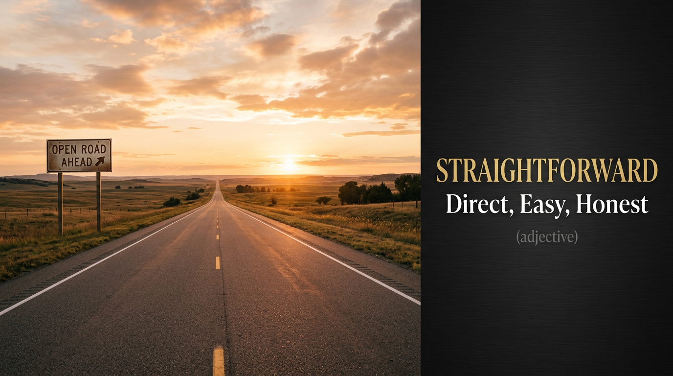 صورة توضيحية لمعنى كلمة Straightforward (مُباشر وصريح)