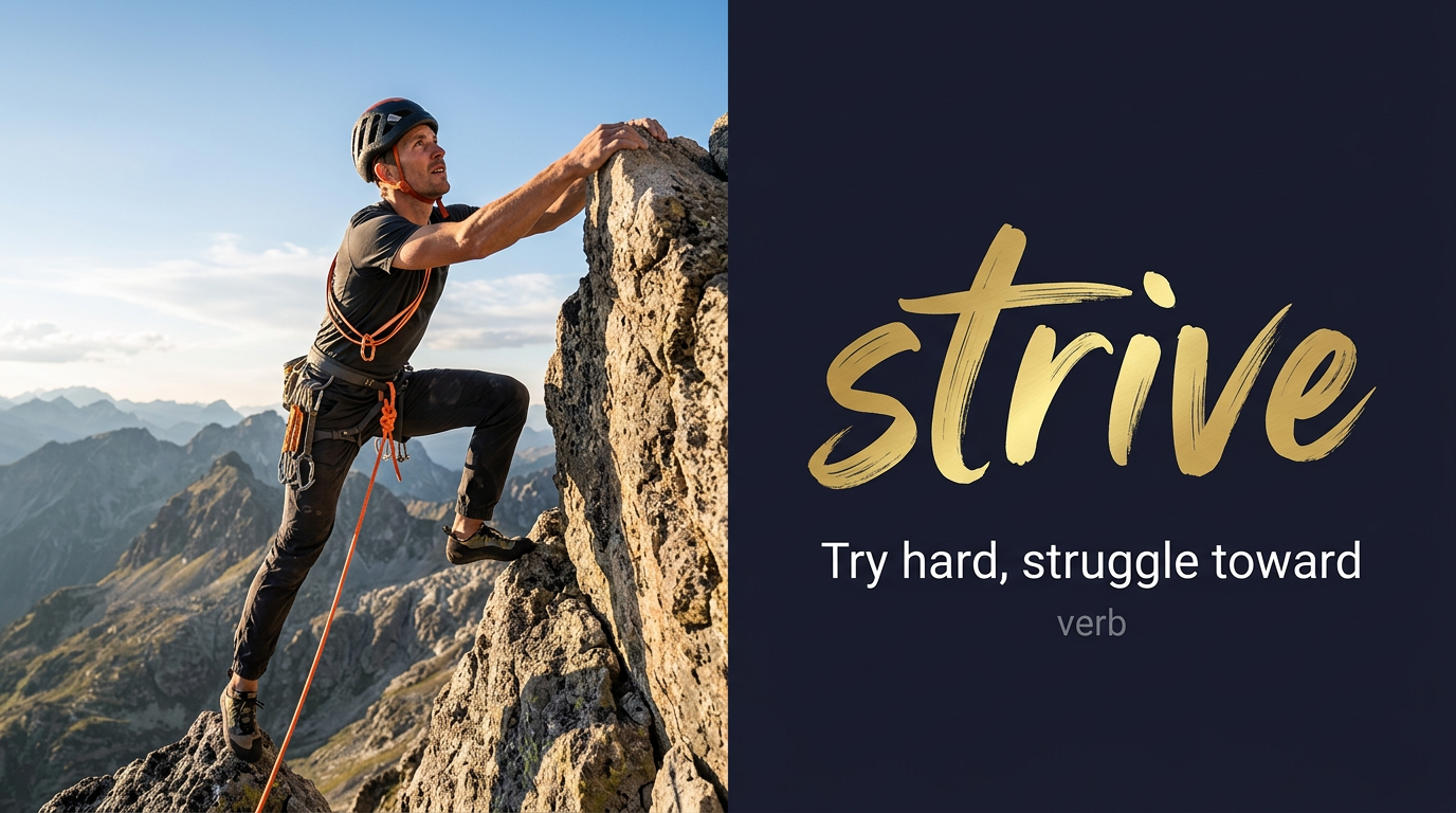 صورة توضيحية لمعنى كلمة Strive