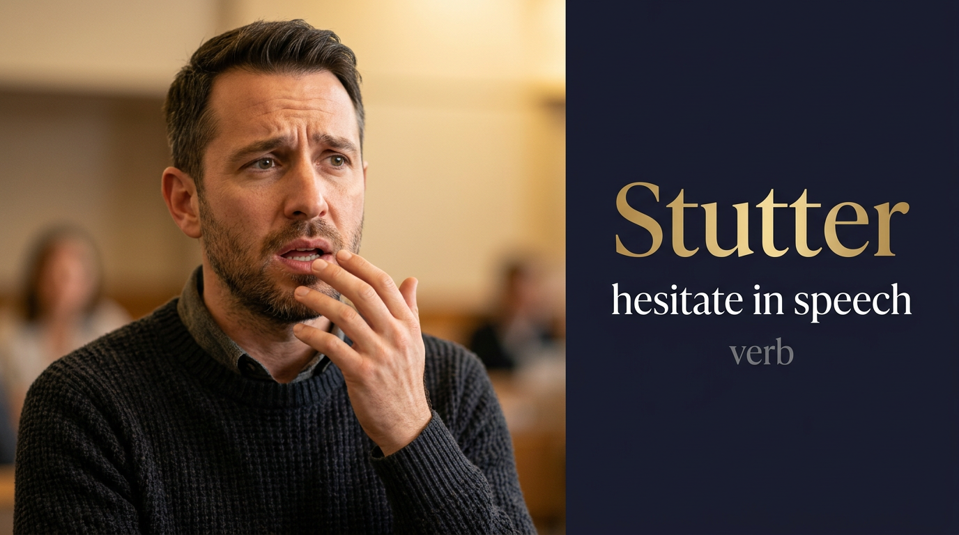 صورة توضيحية لمعنى كلمة Stutter