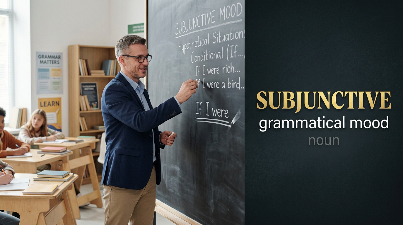 صورة توضيحية لمعنى كلمة Subjunctive