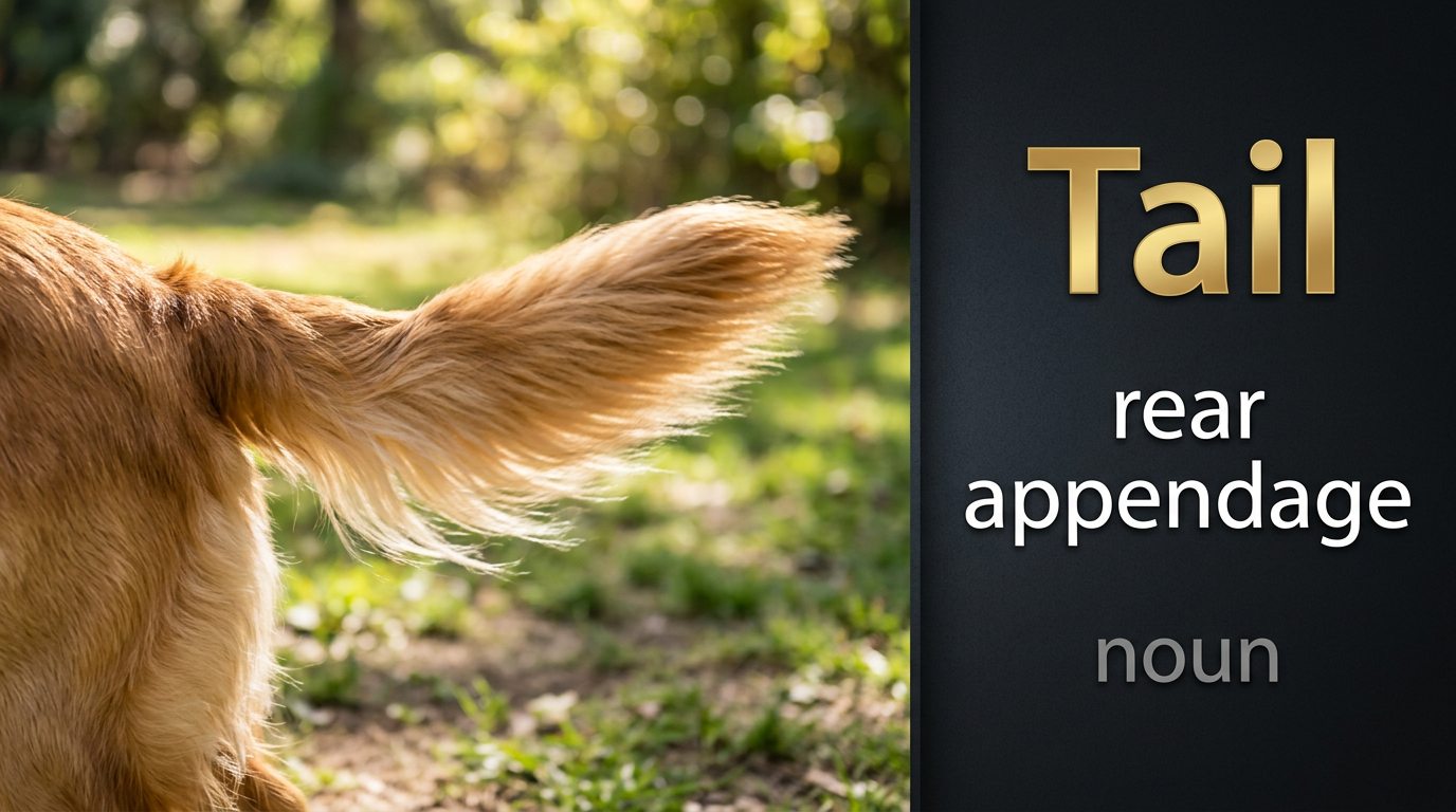 Tail (الذيل الخلفي) — illustrated meaning of the English word Tail on GL Dictionary