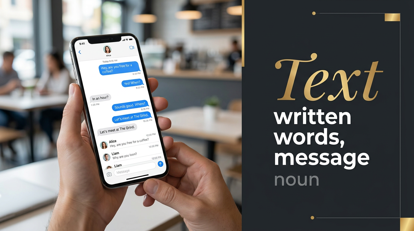 صورة توضيحية لمعنى كلمة Text (نص مكتوب)