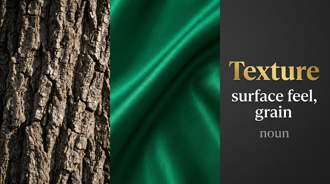 صورة توضيحية لمعنى كلمة Texture (ملمس أو نسيج)