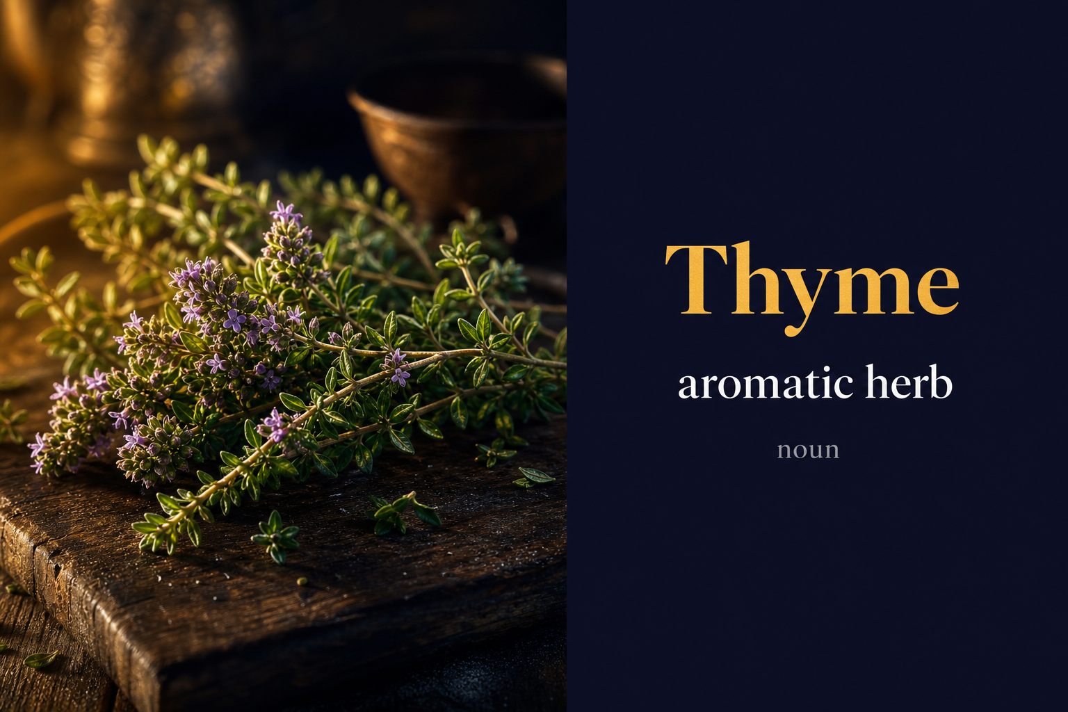 Thyme (الزعتر) — illustrated meaning of the English word Thyme on GL Dictionary