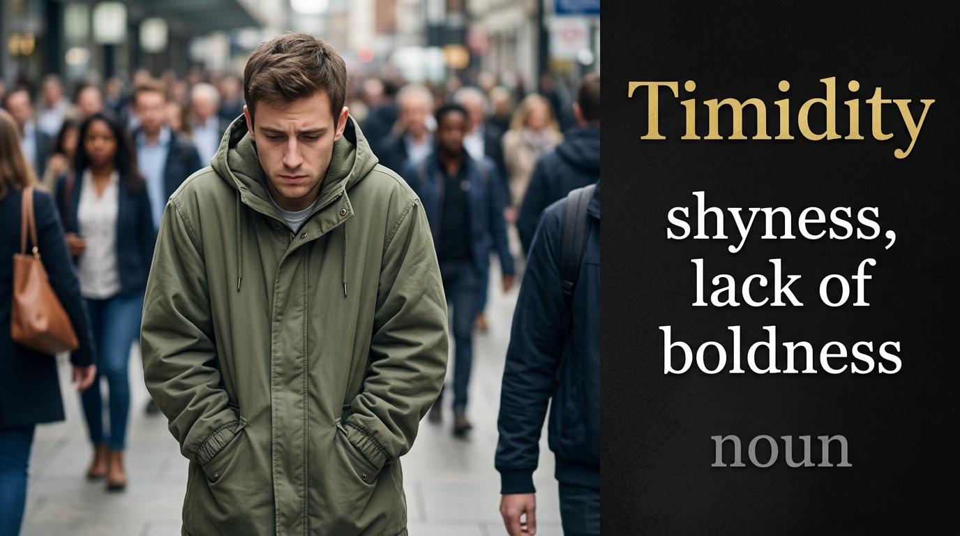 صورة توضيحية لمعنى كلمة Timidity (الخجل أو التردد)