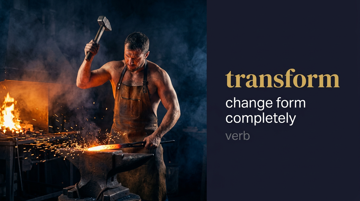 صورة توضيحية لمعنى كلمة Transform (يُحوِّل أو يُغيِّر)