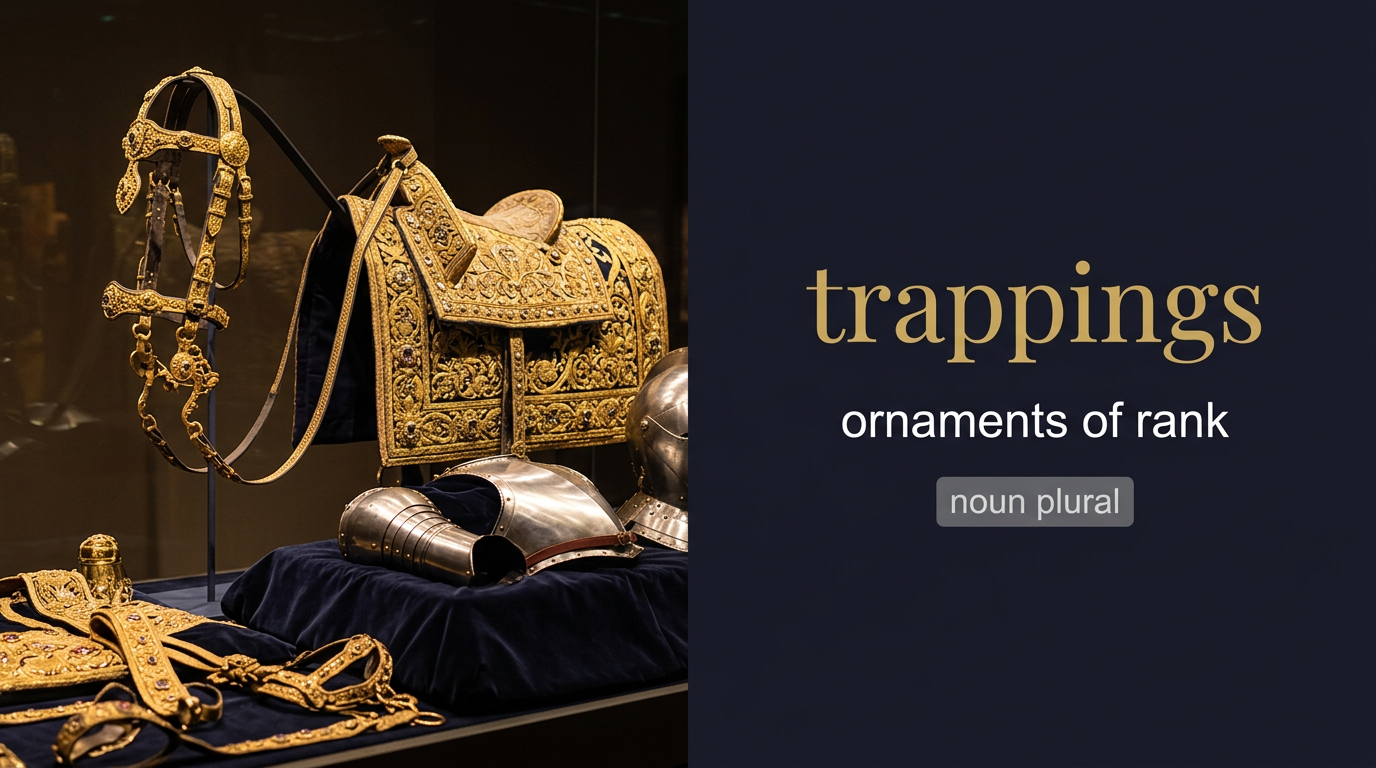 صورة توضيحية لمعنى كلمة Trappings (مظاهر الثراء)