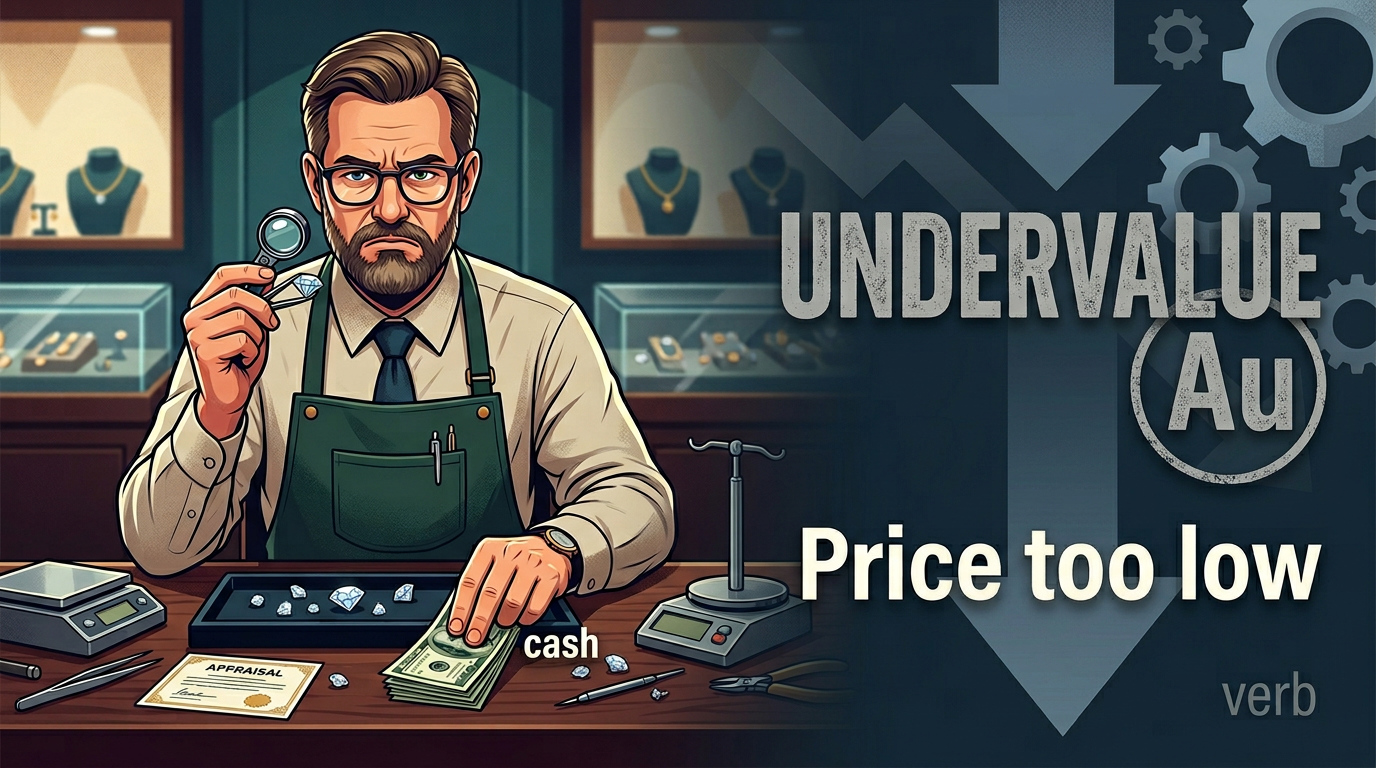 صورة توضيحية لمعنى كلمة Undervalue (يقلل من القيمة)