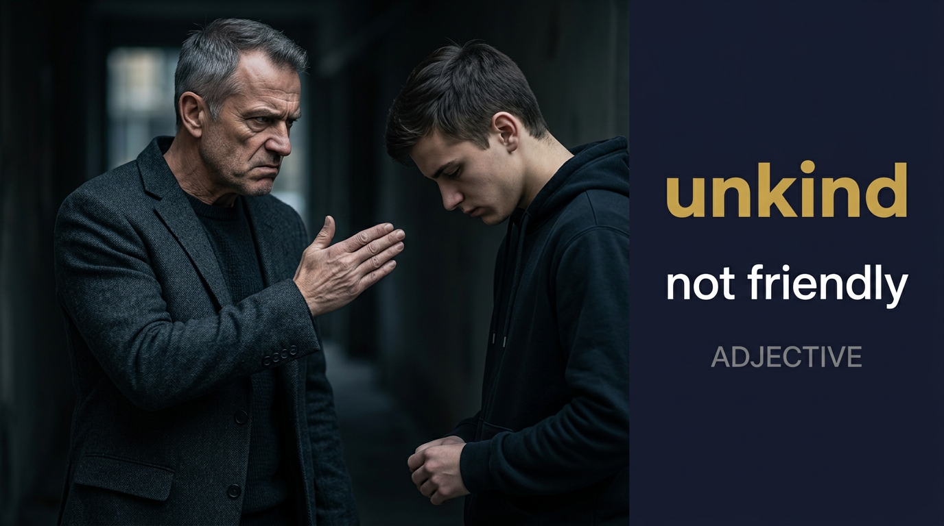 صورة توضيحية لمعنى كلمة Unkind (غير لطيف)