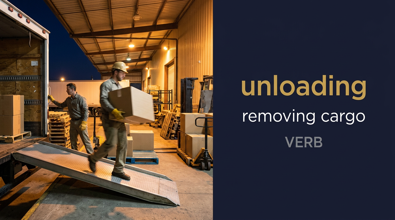 صورة توضيحية لمعنى كلمة Unloading (عملية التفريغ)