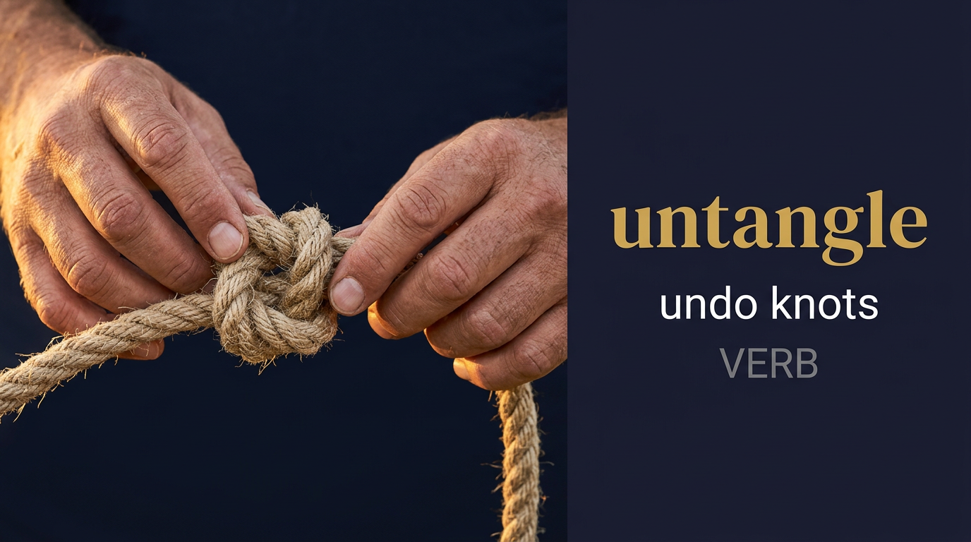 صورة توضيحية لمعنى كلمة Untangle (يحل التشابك)