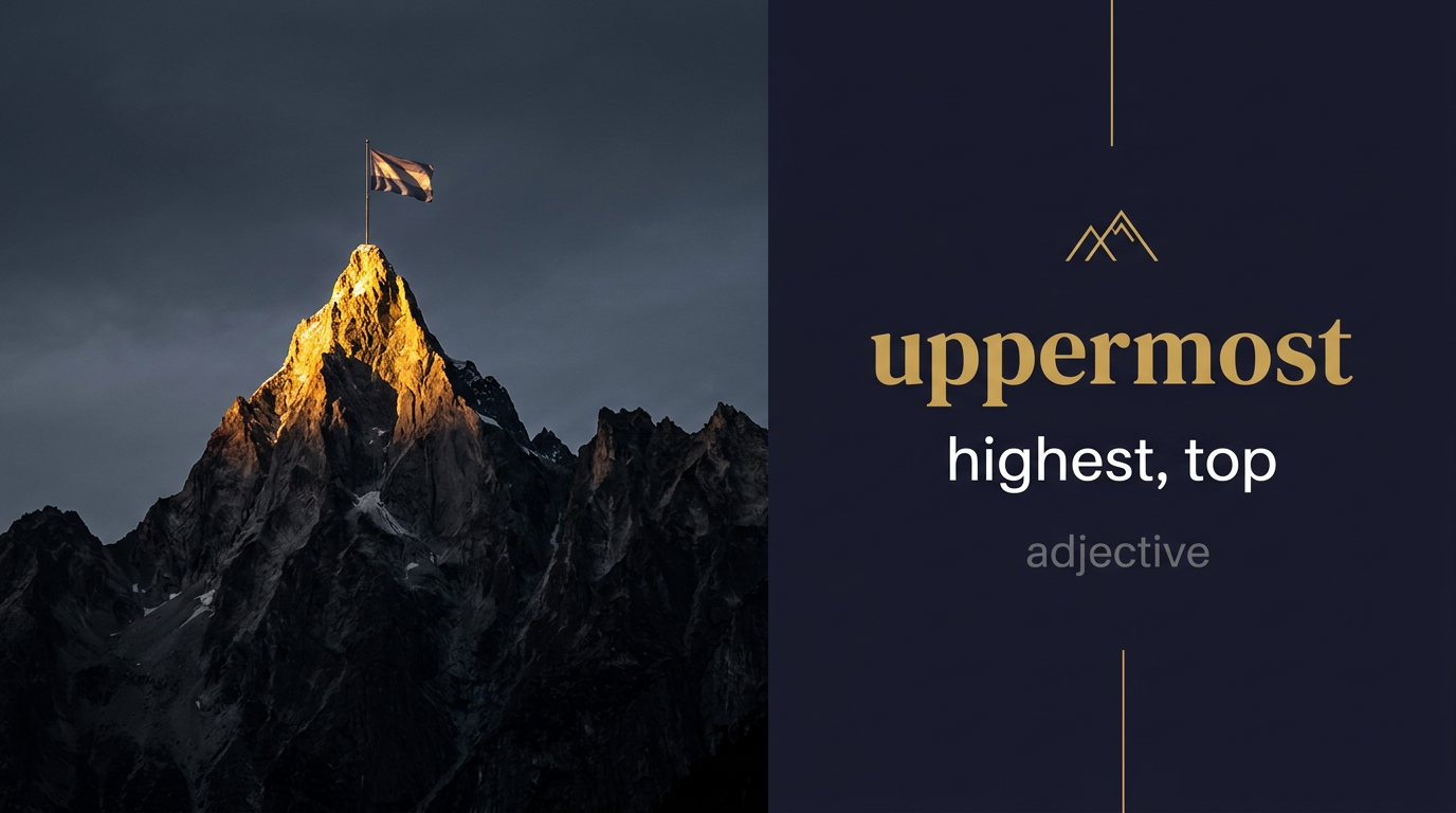صورة توضيحية لمعنى كلمة Uppermost (الأعلى مطلقاً)