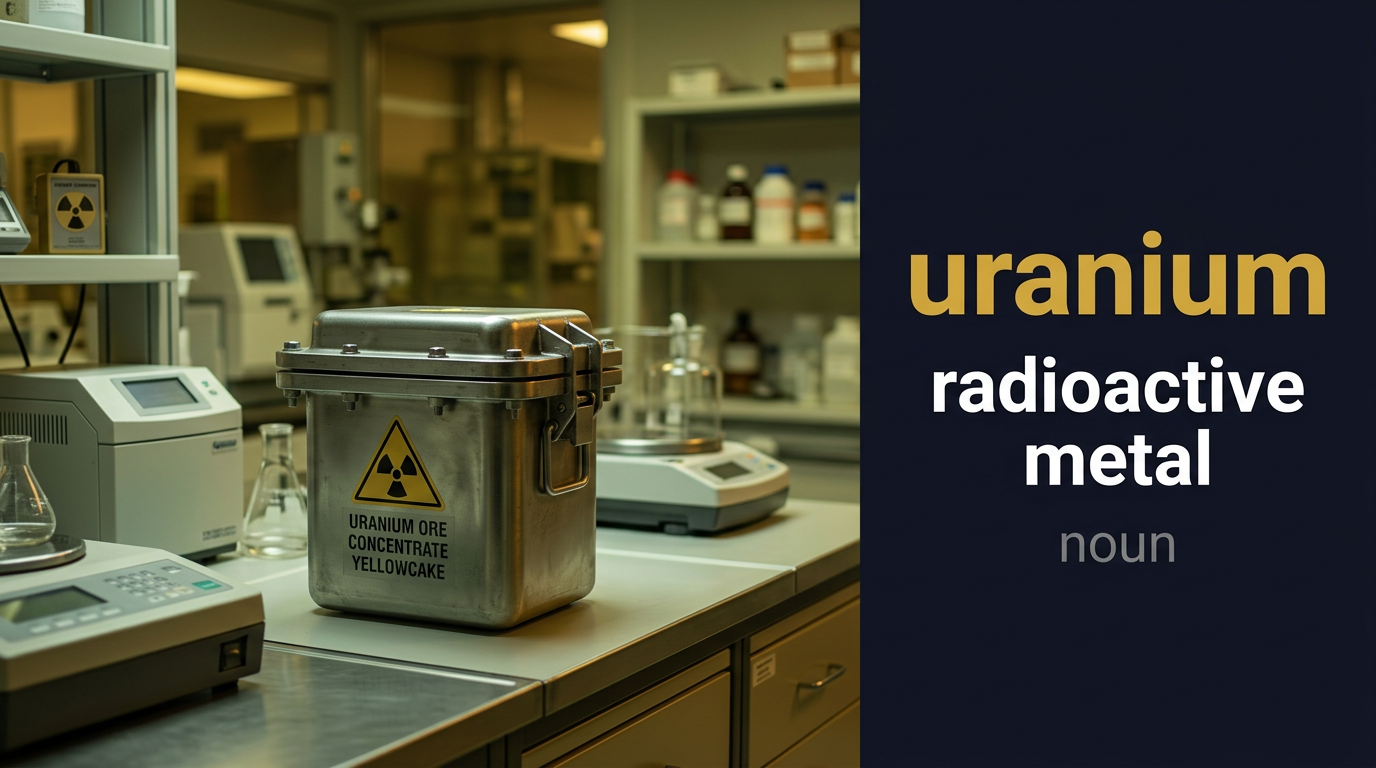 صورة توضيحية لمعنى كلمة Uranium (عنصر مشع)
