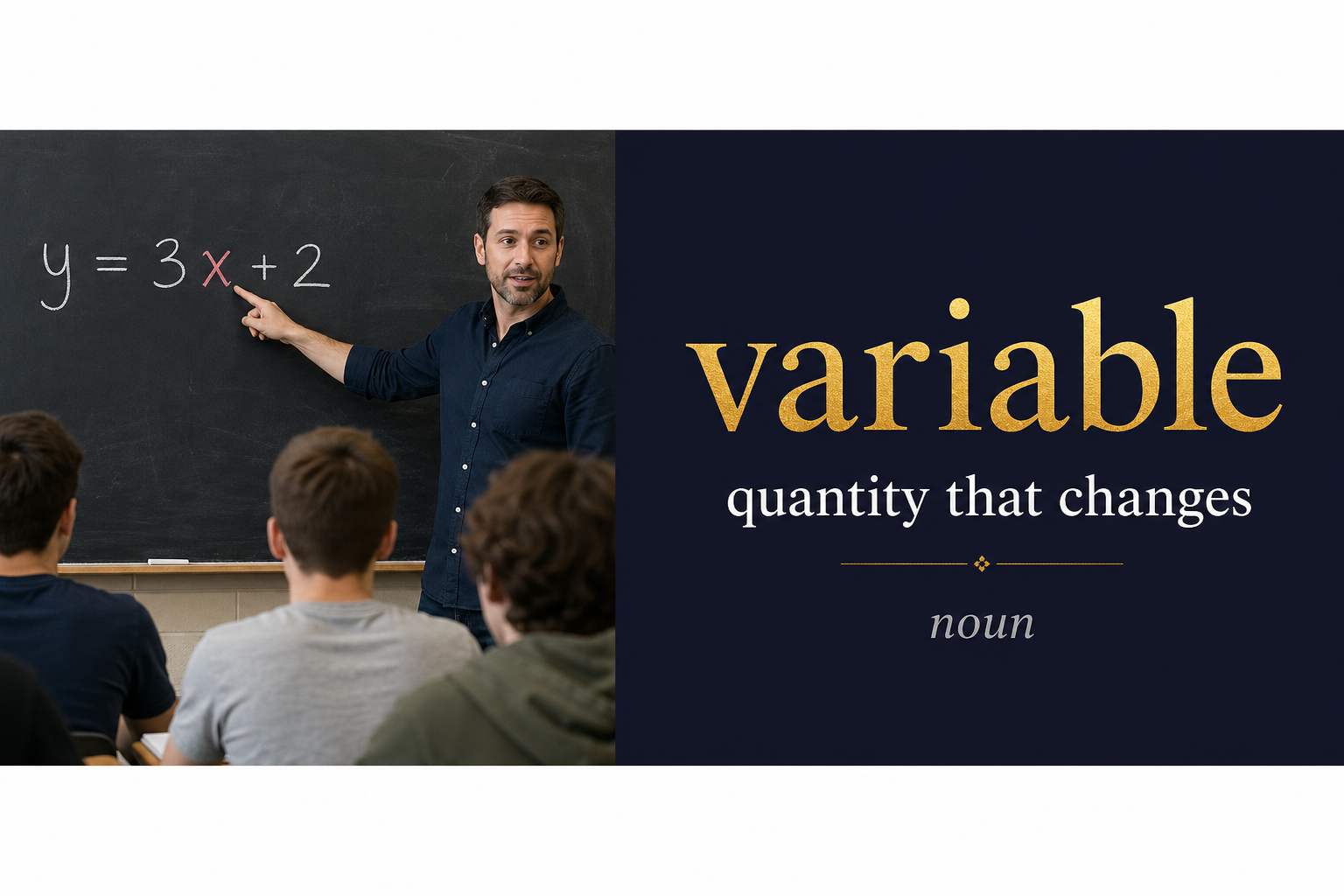 صورة توضيحية لمعنى كلمة Variable (متغير أو متحول)