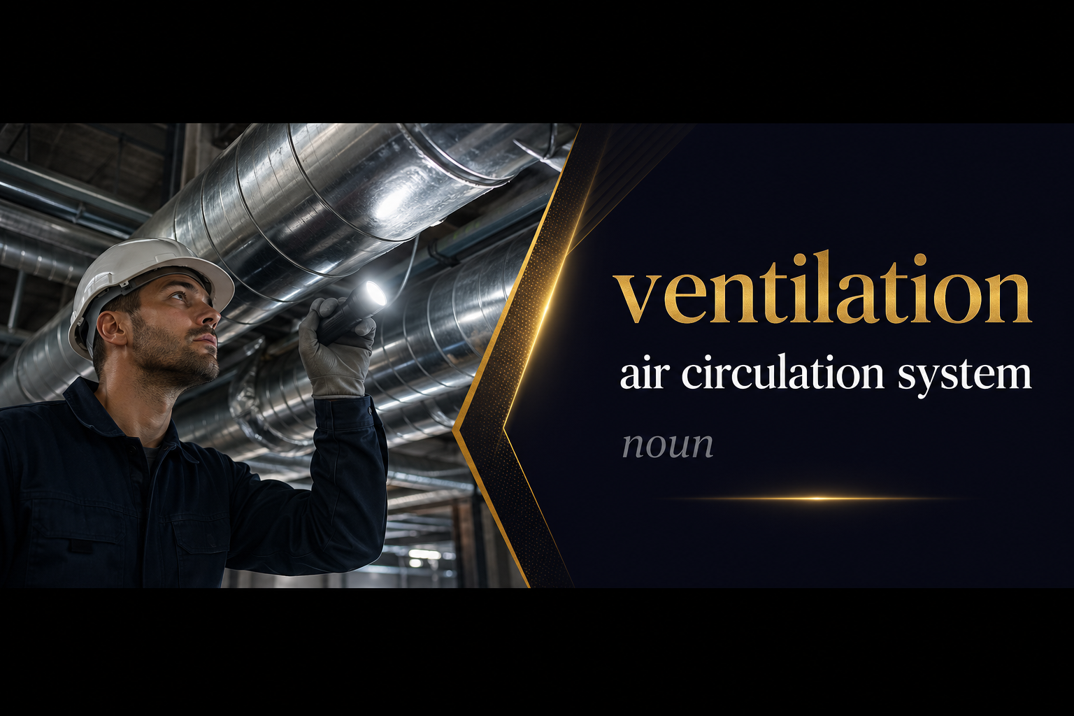 Ventilation (نظام التهوية) — illustrated meaning of the English word Ventilation on GL Dictionary