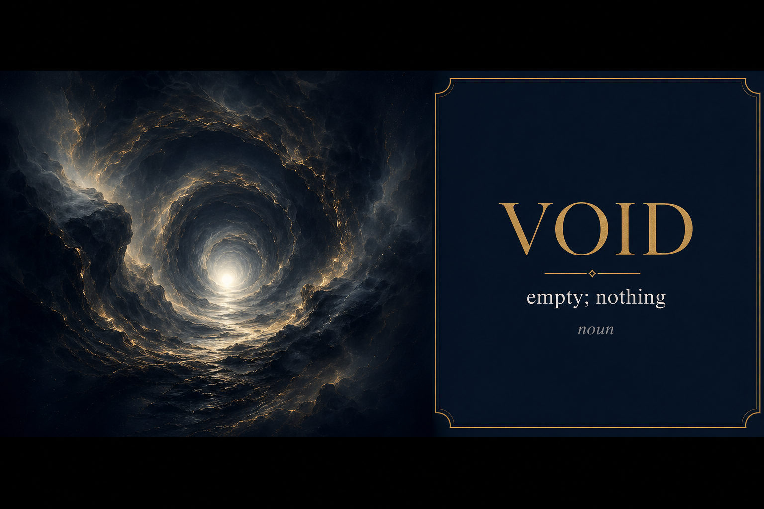 صورة توضيحية لمعنى كلمة Void (فراغ أو خلاء)