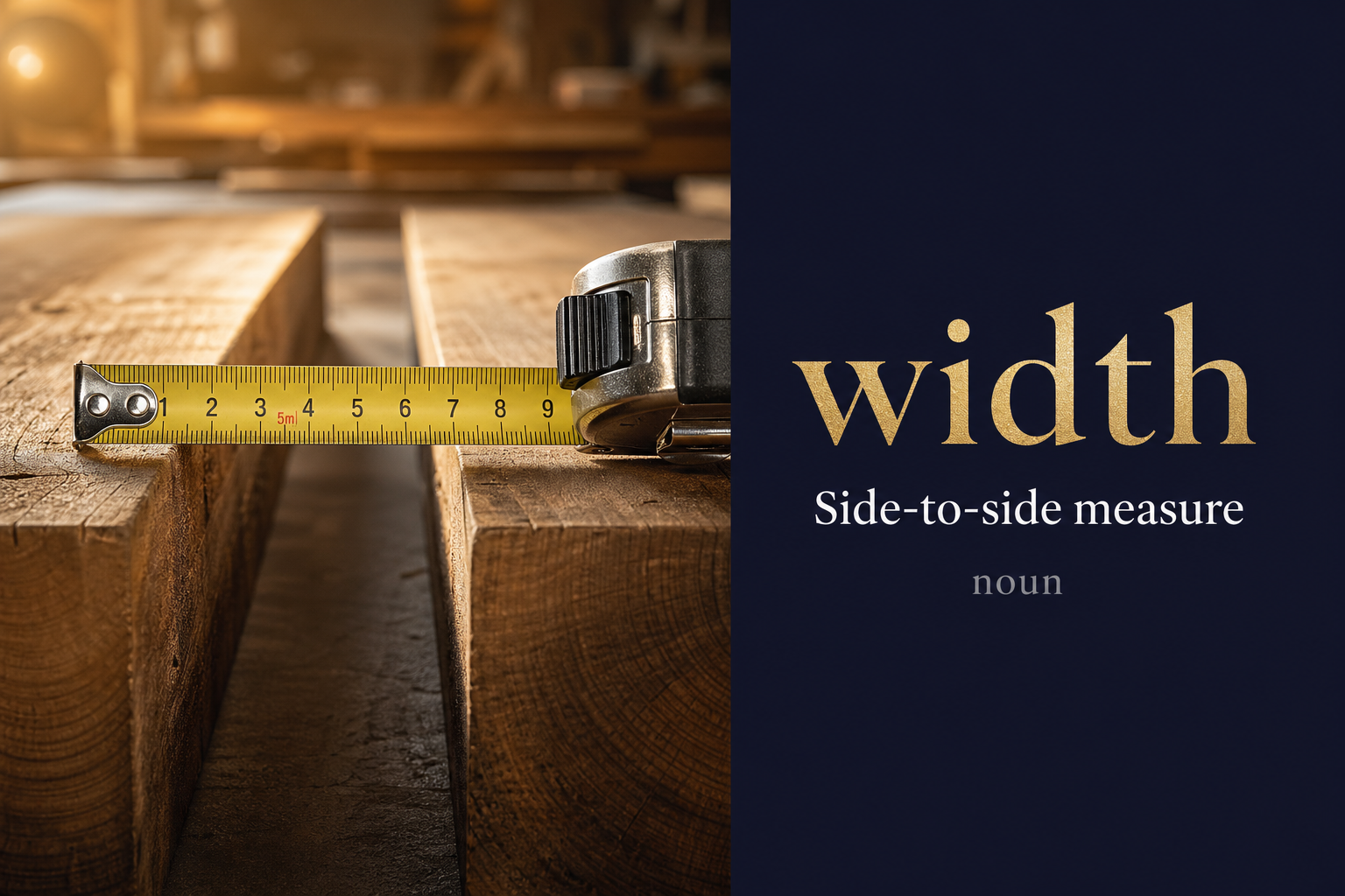 صورة توضيحية لمعنى كلمة Width (العرض أو الاتساع)