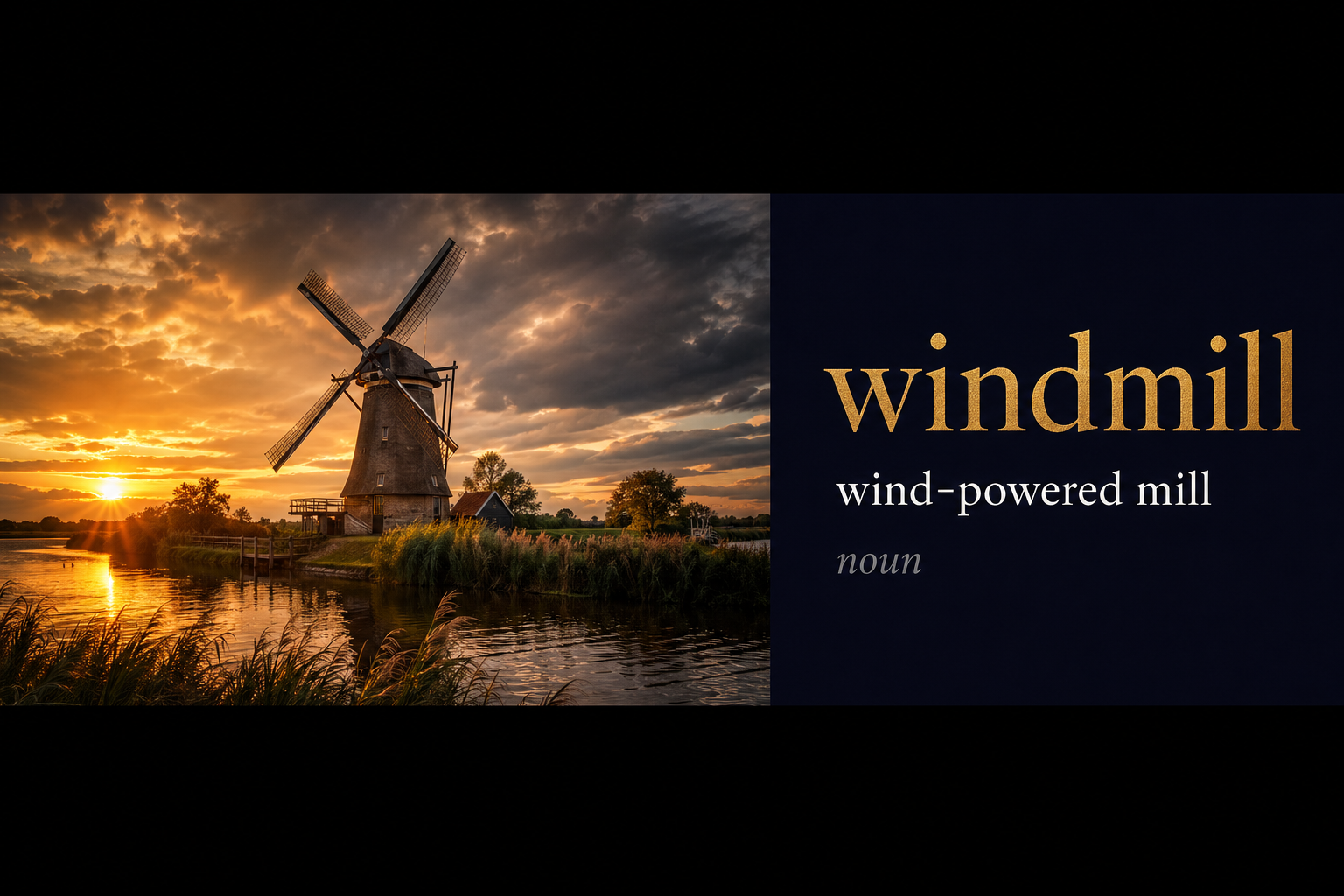 صورة توضيحية لمعنى كلمة Windmill (طاحونة هوائية)