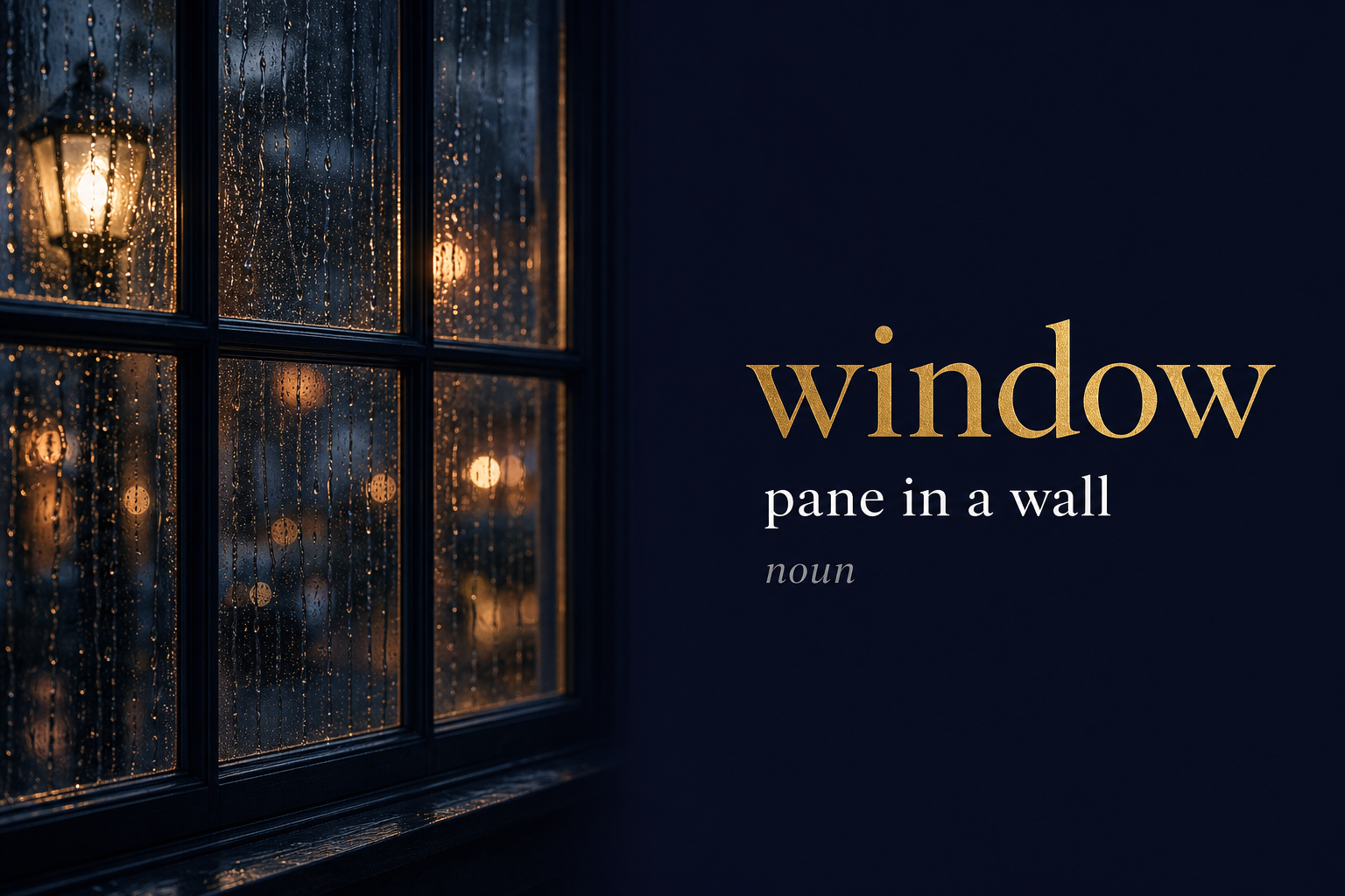 صورة توضيحية لمعنى كلمة Window (نافذة أو فتحة)