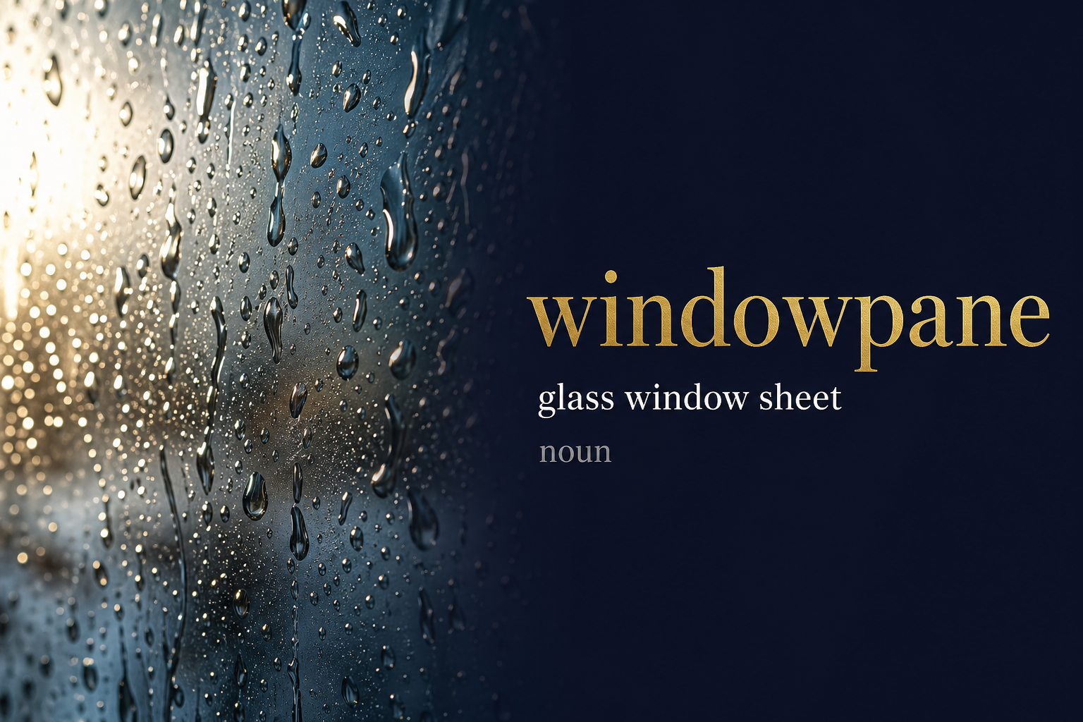 صورة توضيحية لمعنى كلمة Windowpane (زجاج النافذة)