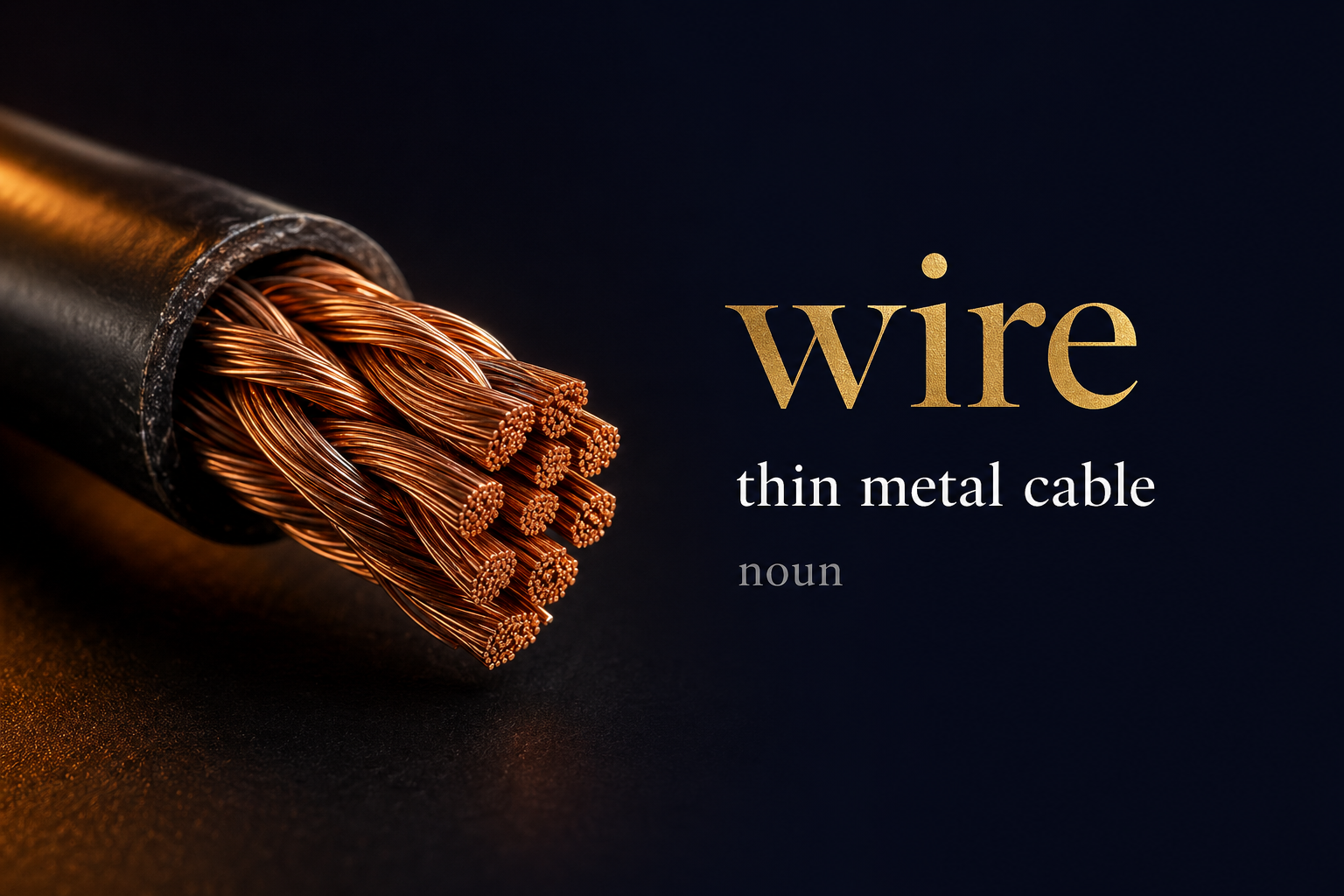 صورة توضيحية لمعنى كلمة Wire (سلك معدني)
