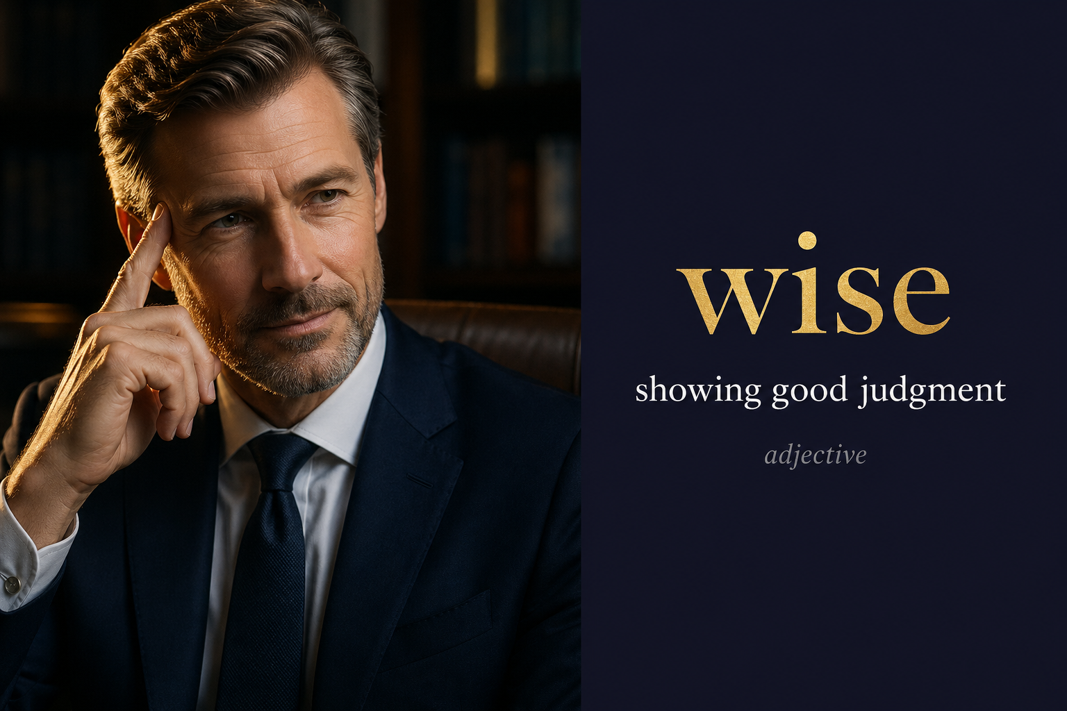صورة توضيحية لمعنى كلمة Wise (حكيم أو عاقل)