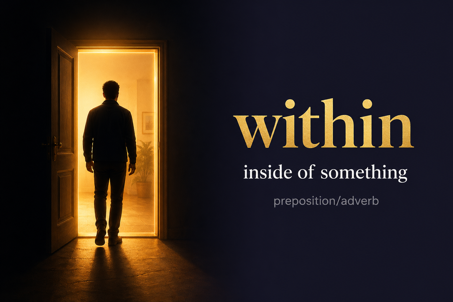 صورة توضيحية لمعنى كلمة Within (داخل أو في)