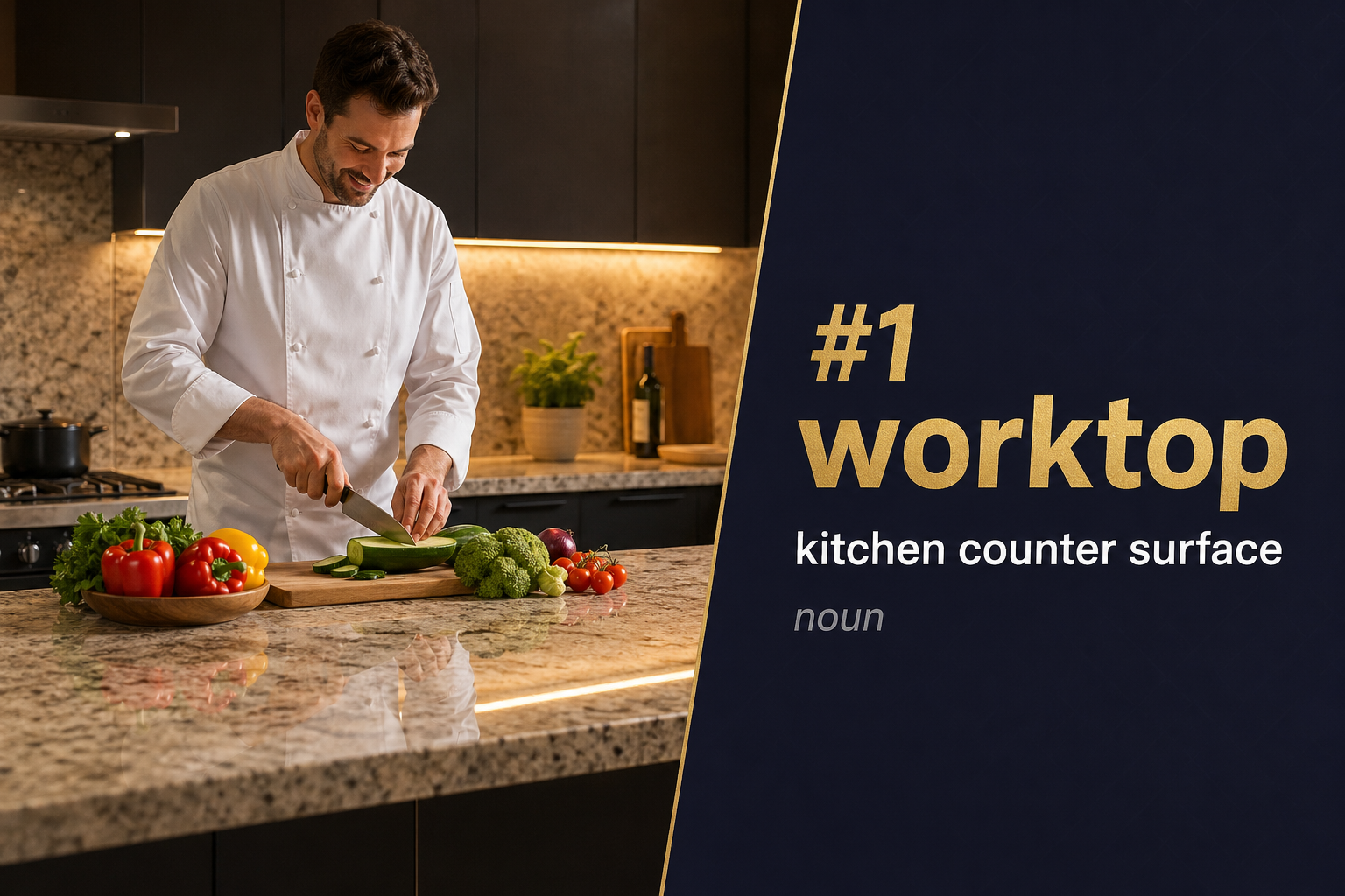 صورة توضيحية لمعنى كلمة Worktop (سطح العمل)