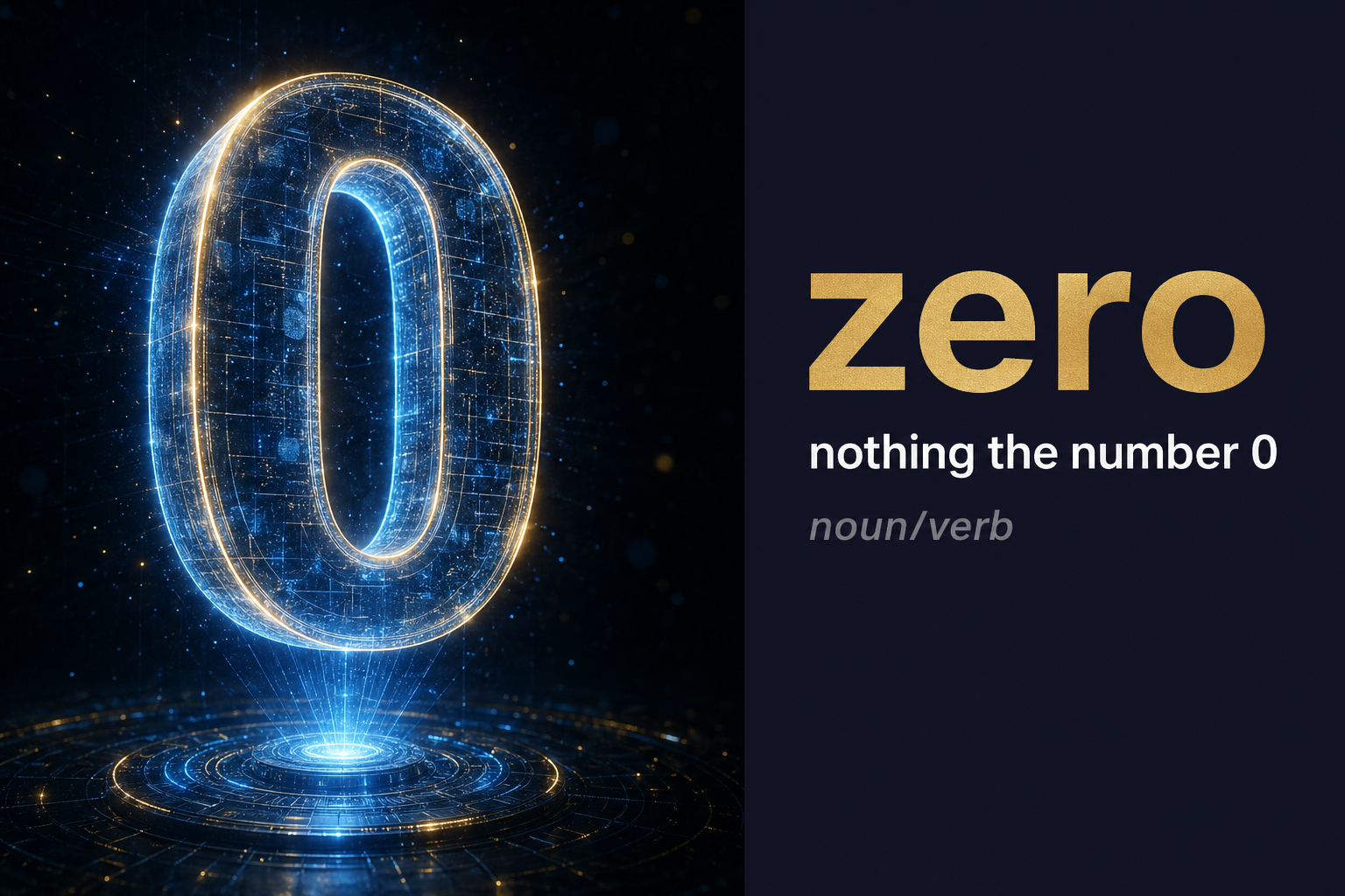 صورة توضيحية لمعنى كلمة Zero (الرقم الذي يعبر)